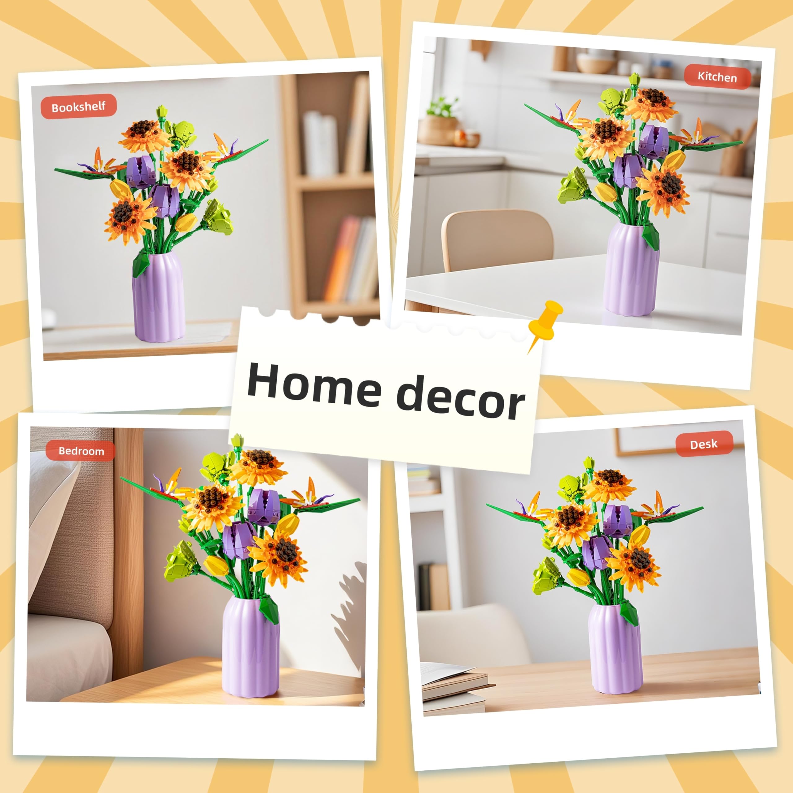 Sawaruita ABS material ensures eco-friendly, pollen-free display.