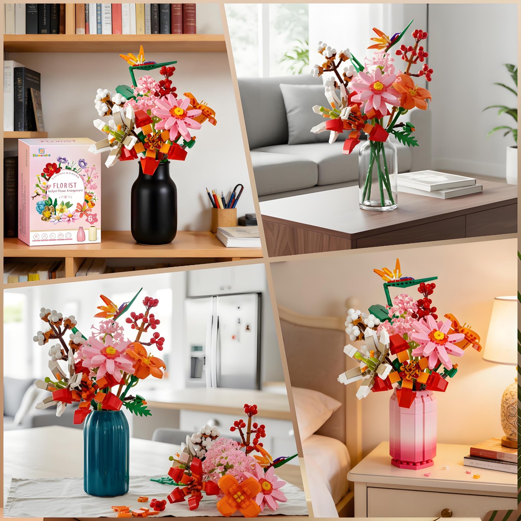 Sawaruita Wildflower Botanical Collection Vase adds vibrant color to desk decor