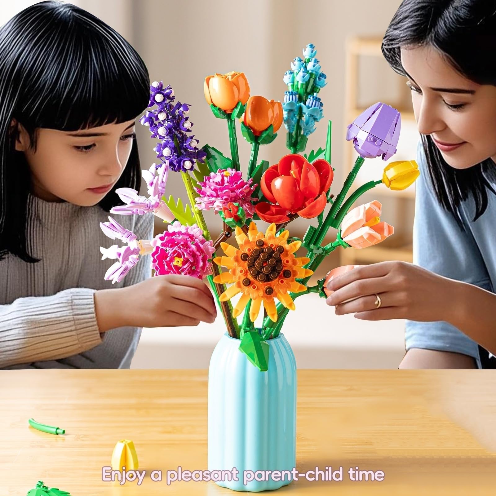 Sawaruita wind-chime-grass blocks provide adjustable arrangement for personalized greenery accents.