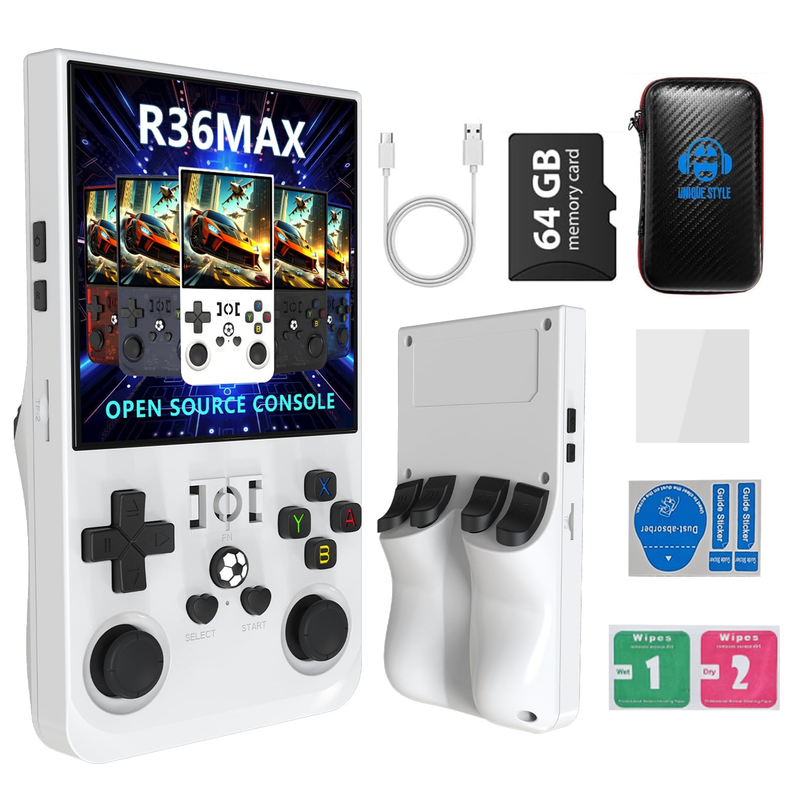 Sawdtones R36MAX with a 4-inch IPS screen for crisp retro visuals on the go.
