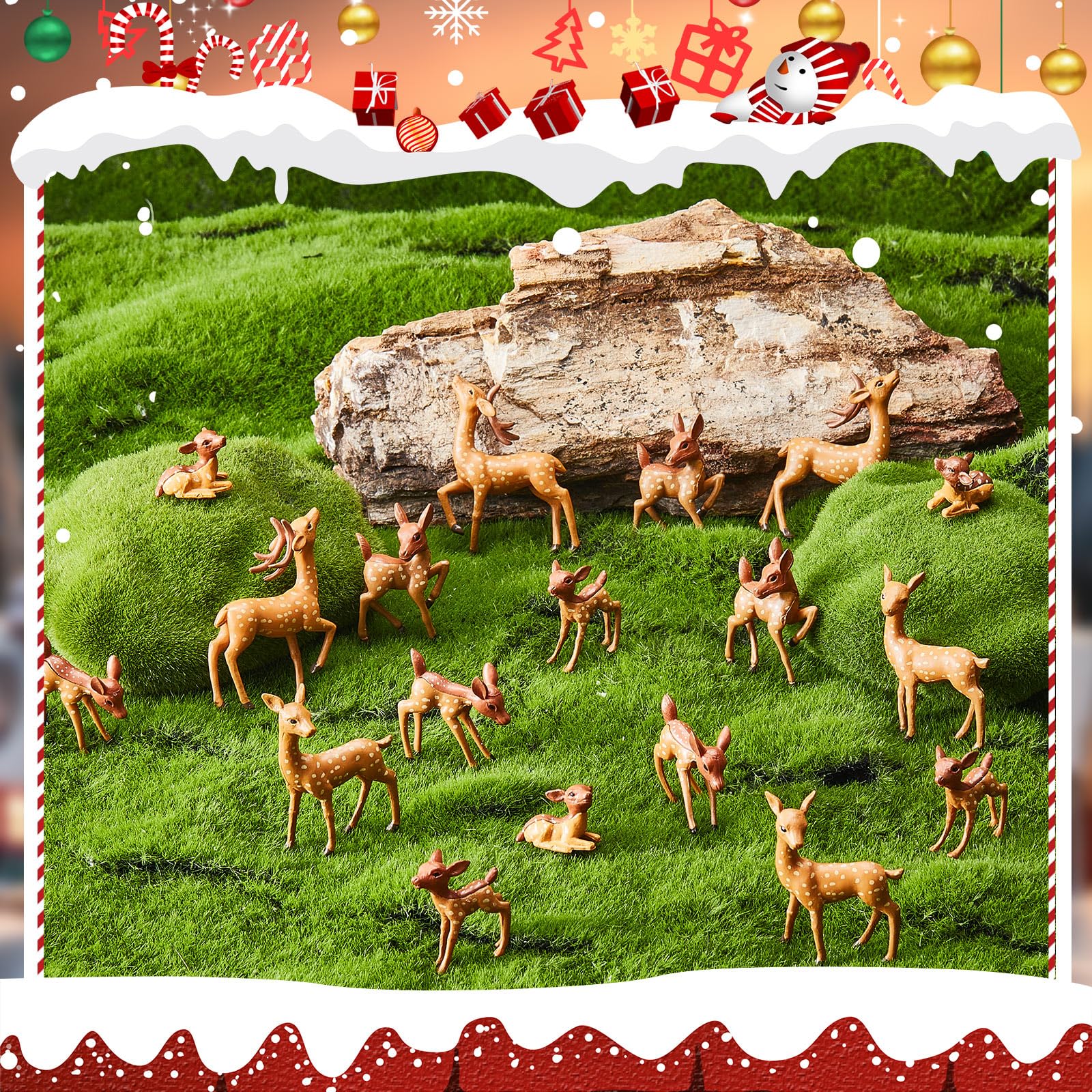 Sawysine deer figures for plant pots and fairy-tale settings