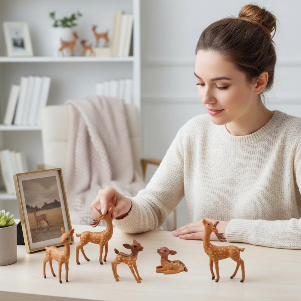 Sawysine DIY garden deer statues for creative outdoor displays