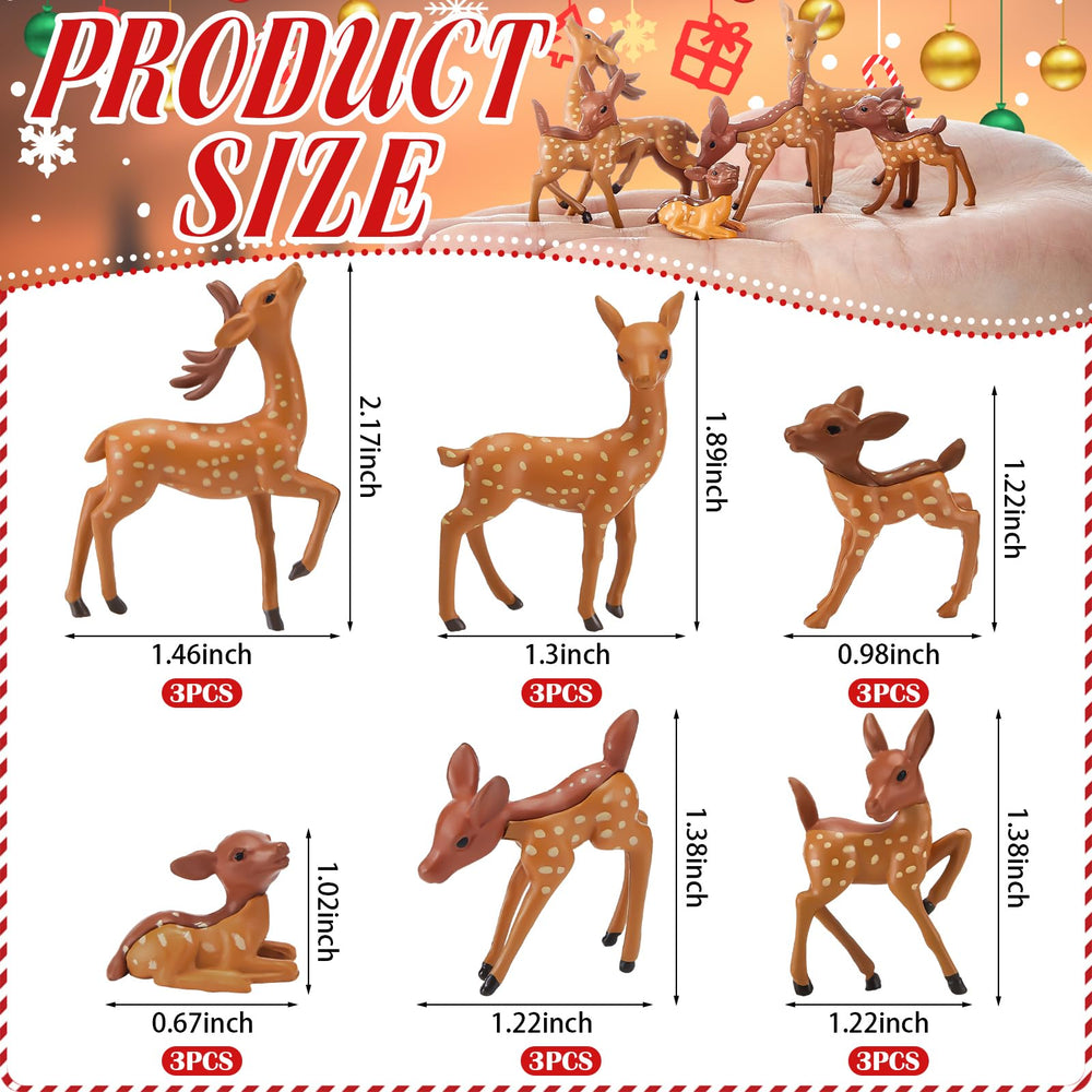 Sawysine miniature deer cake topper for celebrations