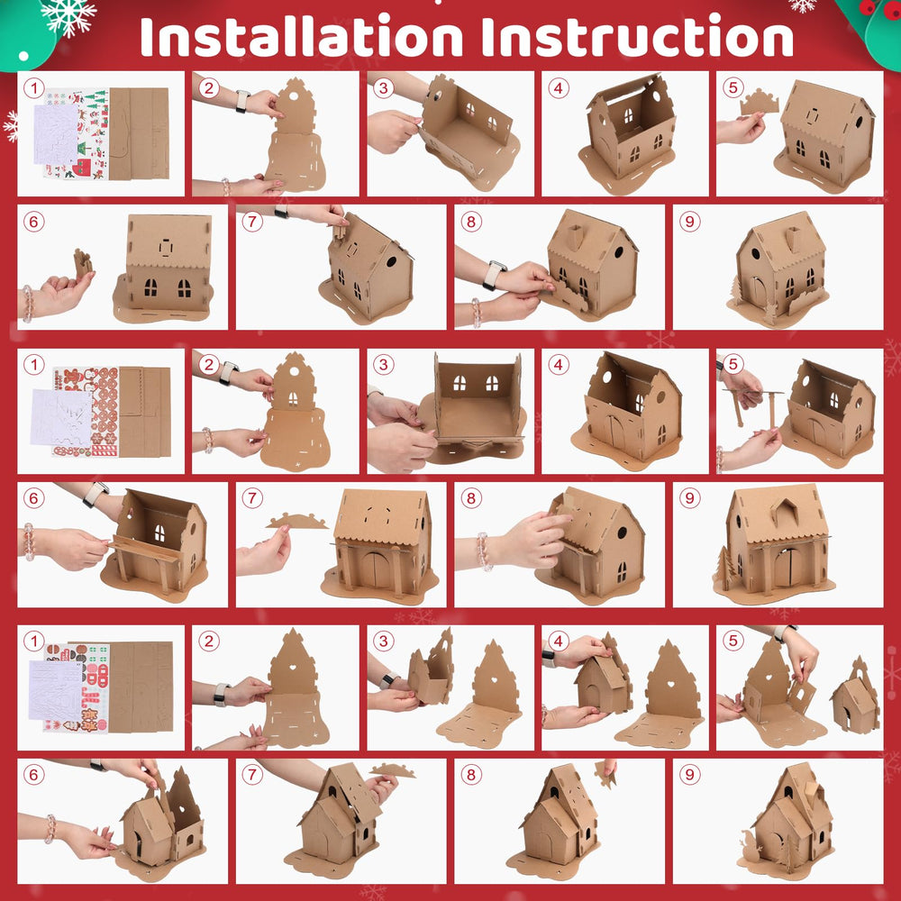 LED light strings in Sayaya kit ready to illuminate gingerbread houses