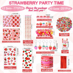 Sayglossy strawberry stickers for decorating favors and rewards.
