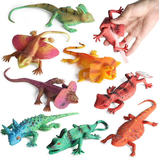 SCAHOW 8-piece lizard toy collection for playful learning and decor