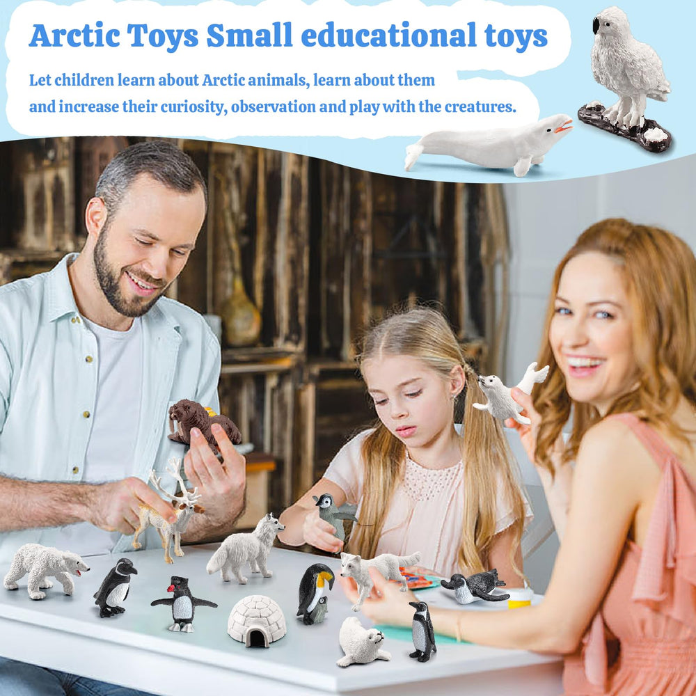 SCAHOW Arctic animal diorama miniatures for creative play.