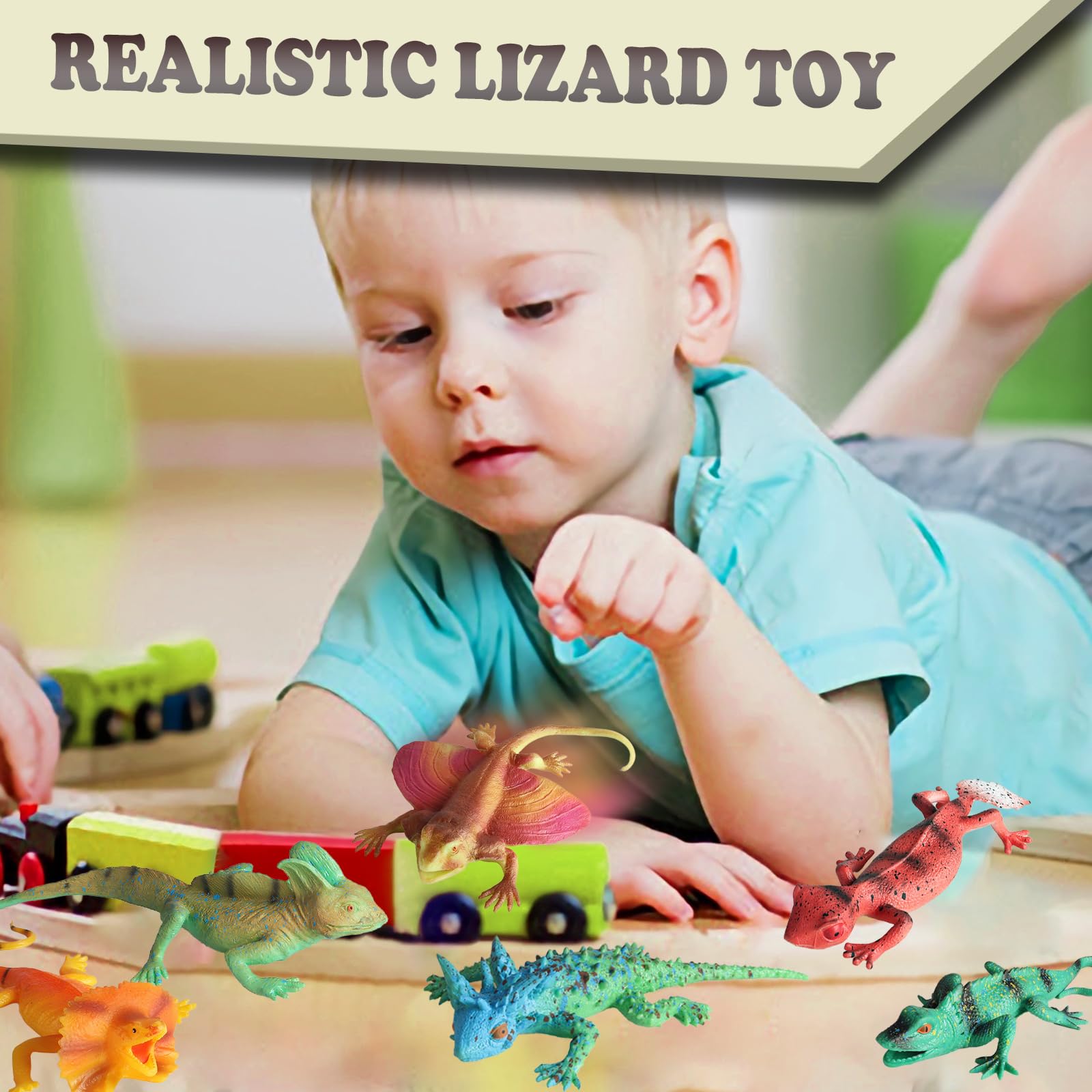 SCAHOW lizard party decor squishies brighten tables and shelves
