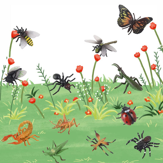 SCAHOW realistic plastic bug figures with lifelike detail for learning and storytelling