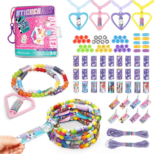 Scarmat 480-piece jewelry sticker kit for girls, vibrant designs for jewelry making.