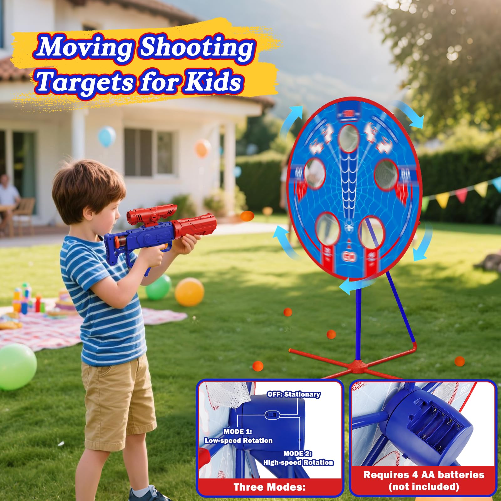 Scarmat Spider Shooting Game air blasters energize outdoor foam-ball battles