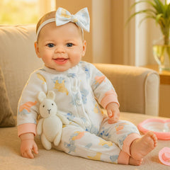 SCOM accessories include pacifier, bib, diaper, bottle, and tableware