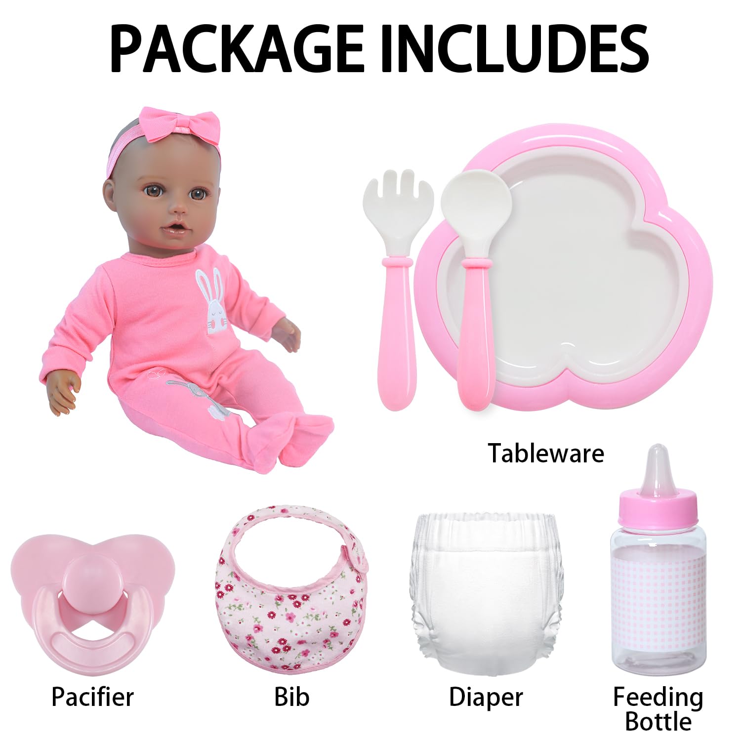SCOM Baby Dolls 16in feeding bottle for realistic mealtime pretend