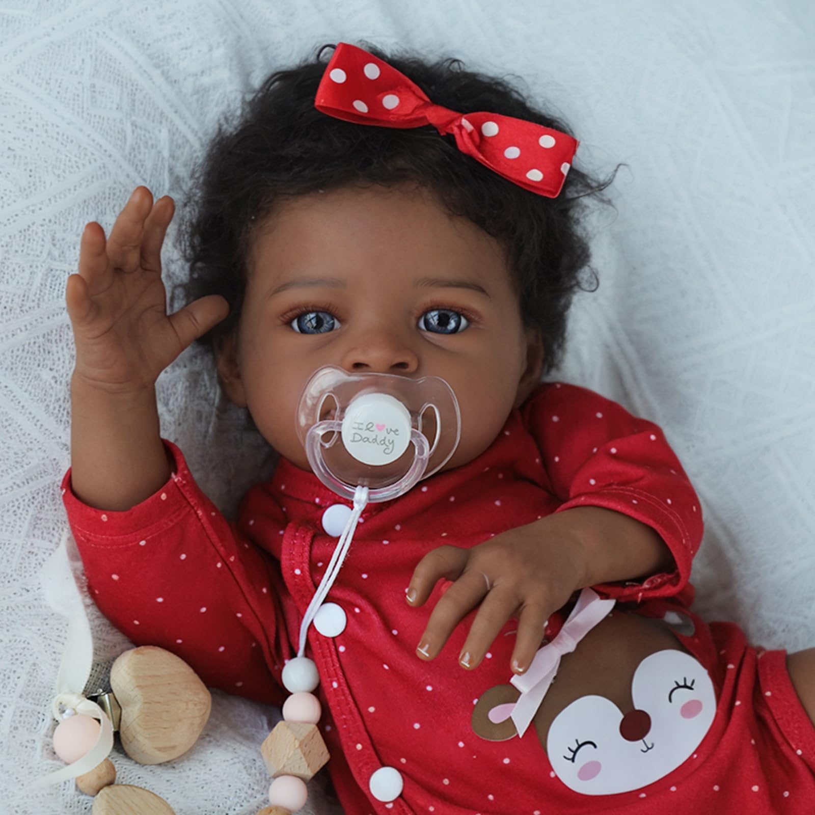SCOM Reborn Black Girl doll, 20-inch lifelike form for imaginative play