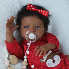 SCOM Reborn Black Girl doll, 20-inch lifelike form for imaginative play