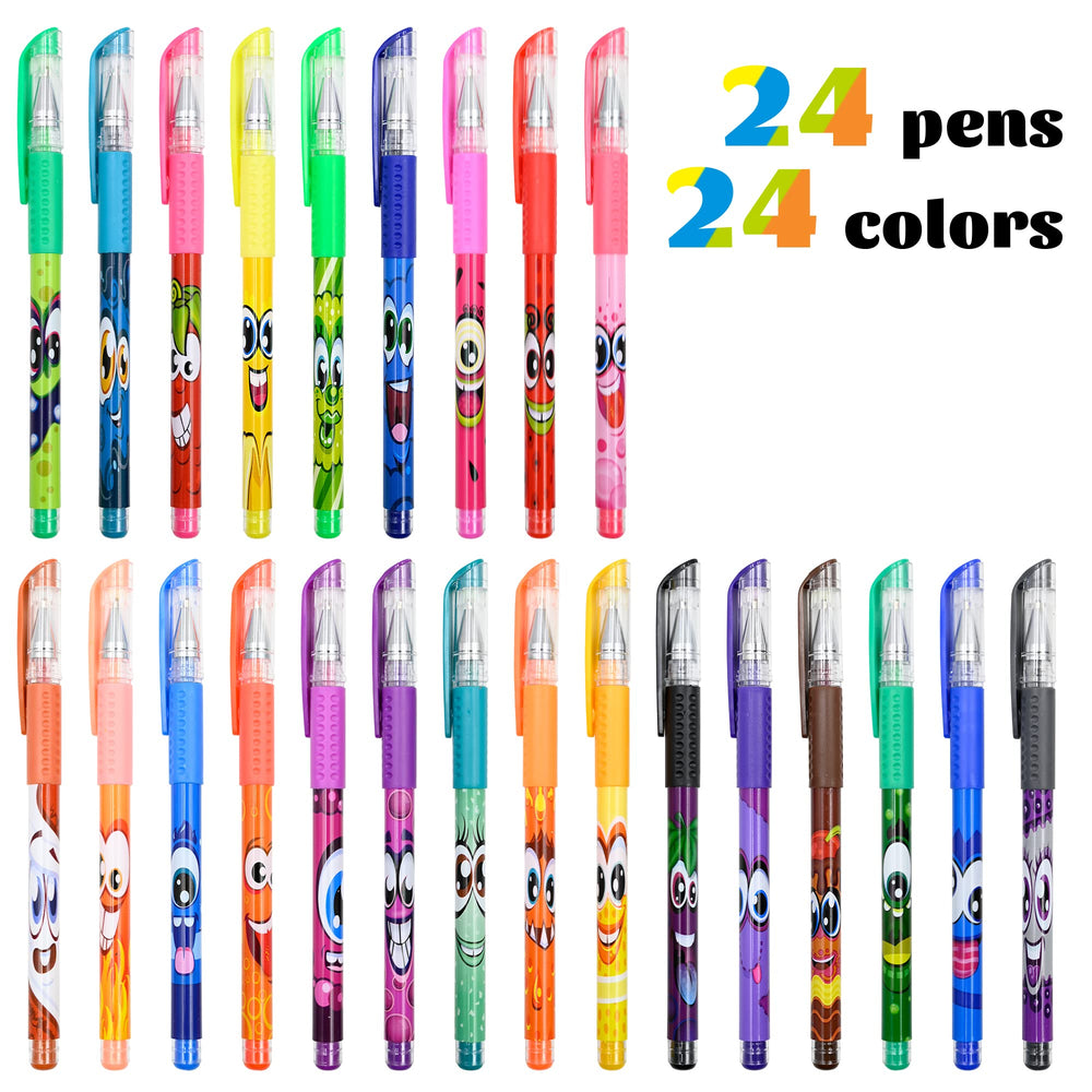 Scentos fine-tip gel pens provide precise lines for detailed sketches.