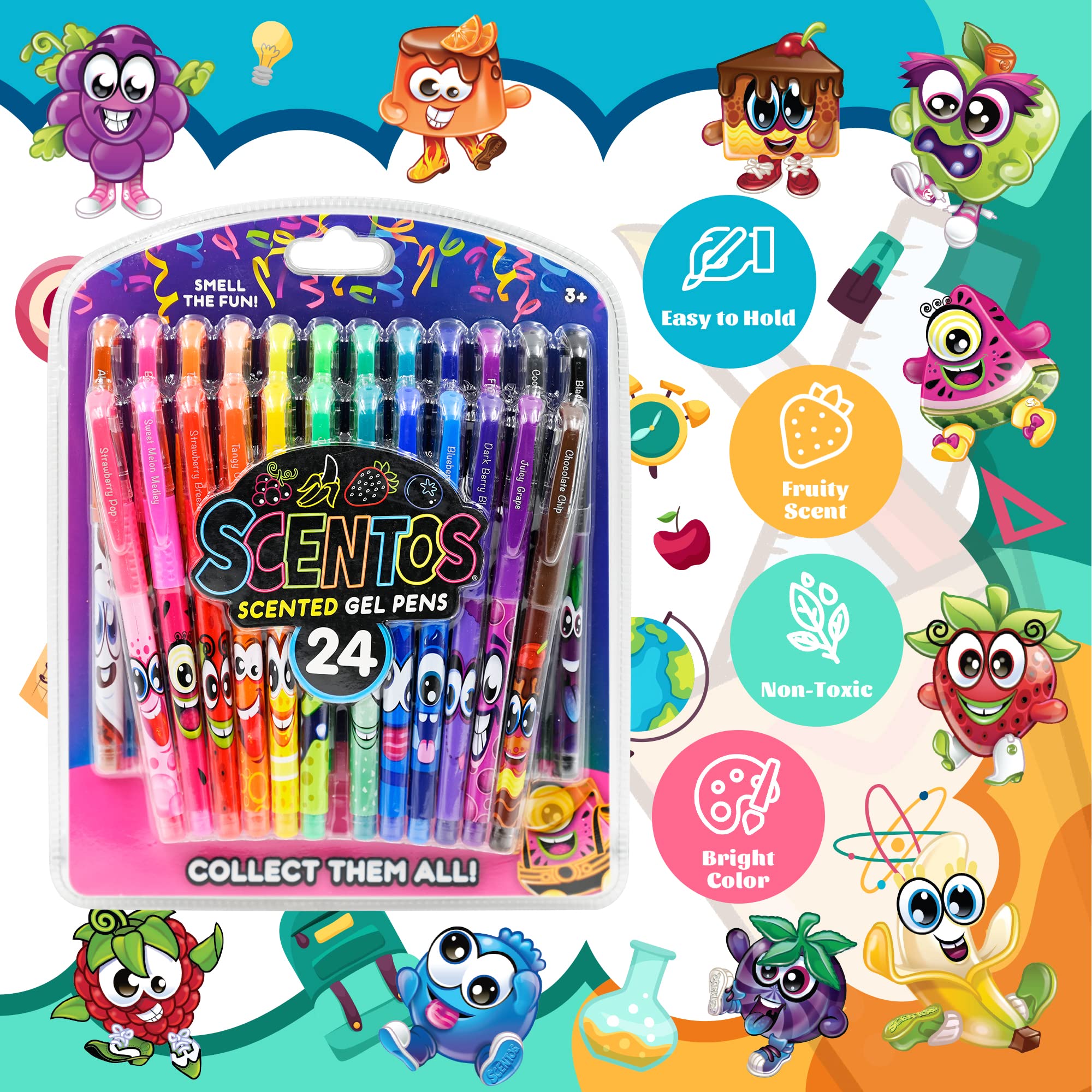 Scentos fruity scents enhance coloring sessions with a playful aroma.
