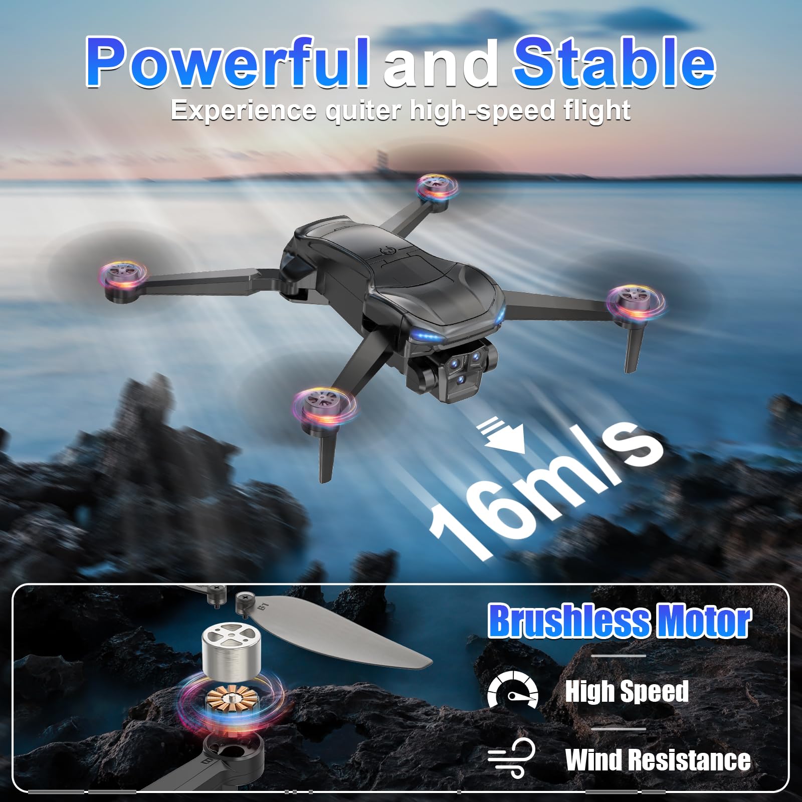 ScharkSpark drone with two batteries extends flight time up to 60 minutes