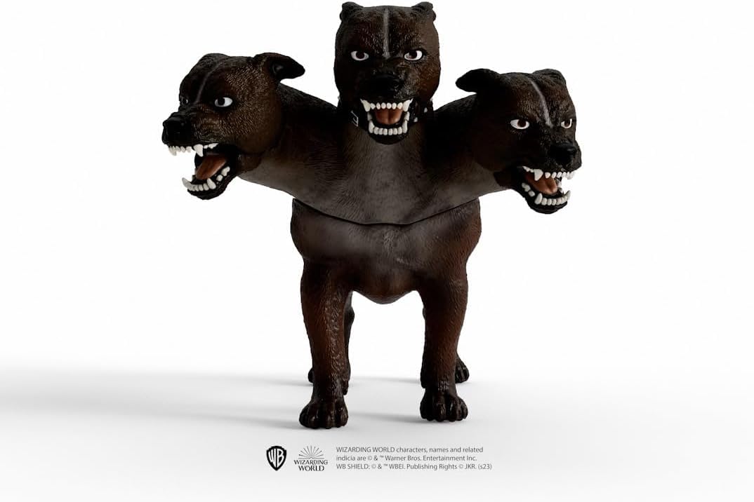 Schleich Cerberus Fluffy collectible, durable figure for ages 6+, ideal for play and display.