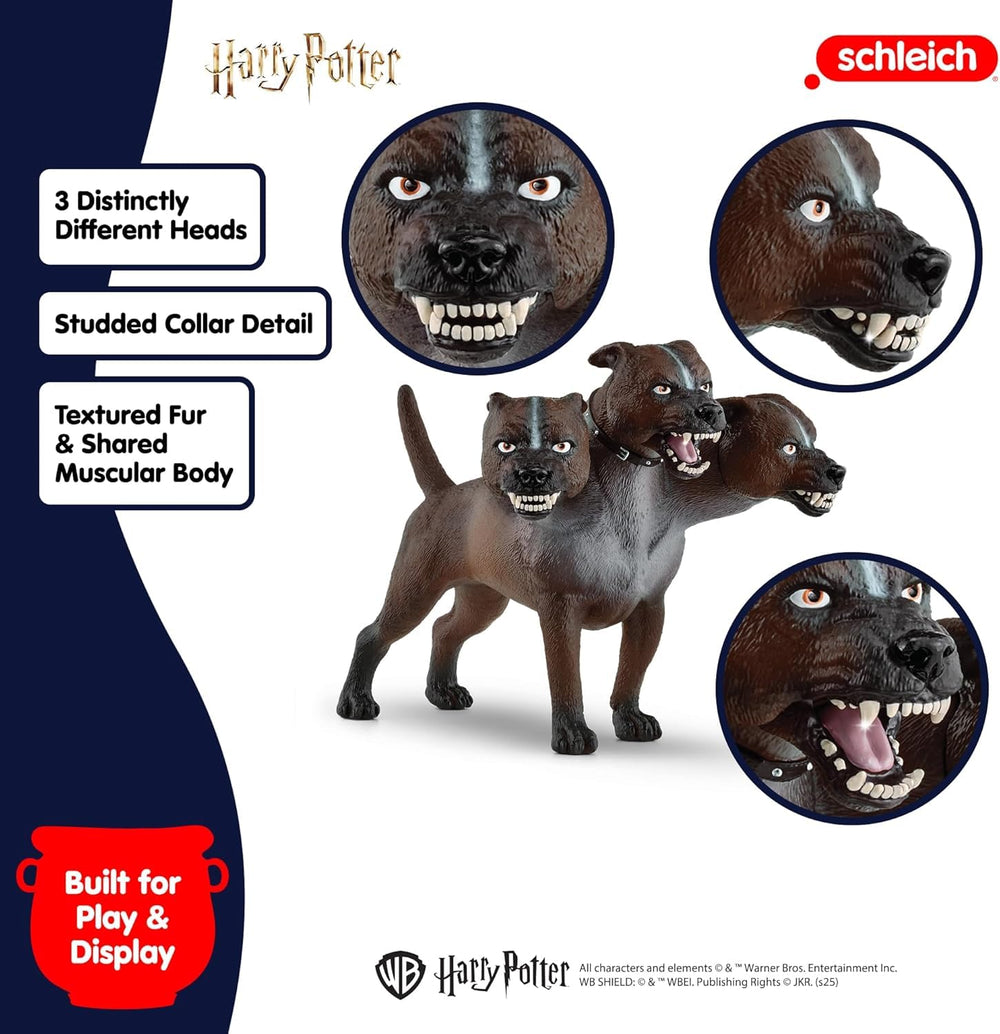 Schleich Cerberus Fluffy figurine in vibrant pose, sparks imaginative storytelling and collecting.