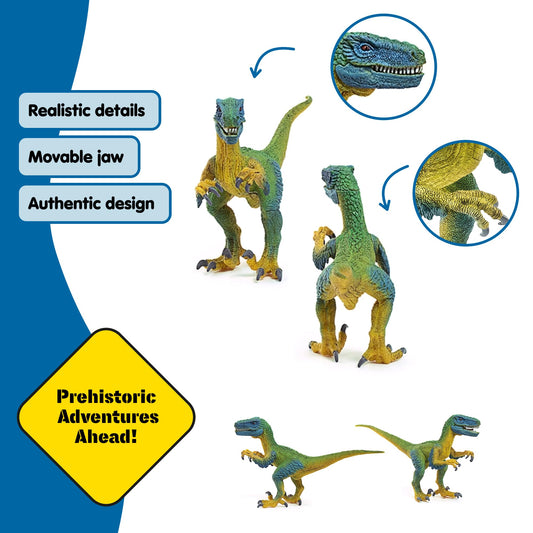 Schleich Velociraptor detailed skin enhances realistic storytelling