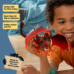 Molten claws and flaming mouth on the Schleich Lava Dragon figure