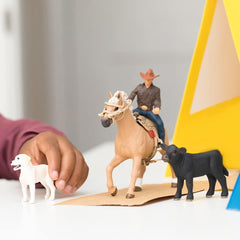 Schleich Farm World barrel race setup sparks rodeo action.