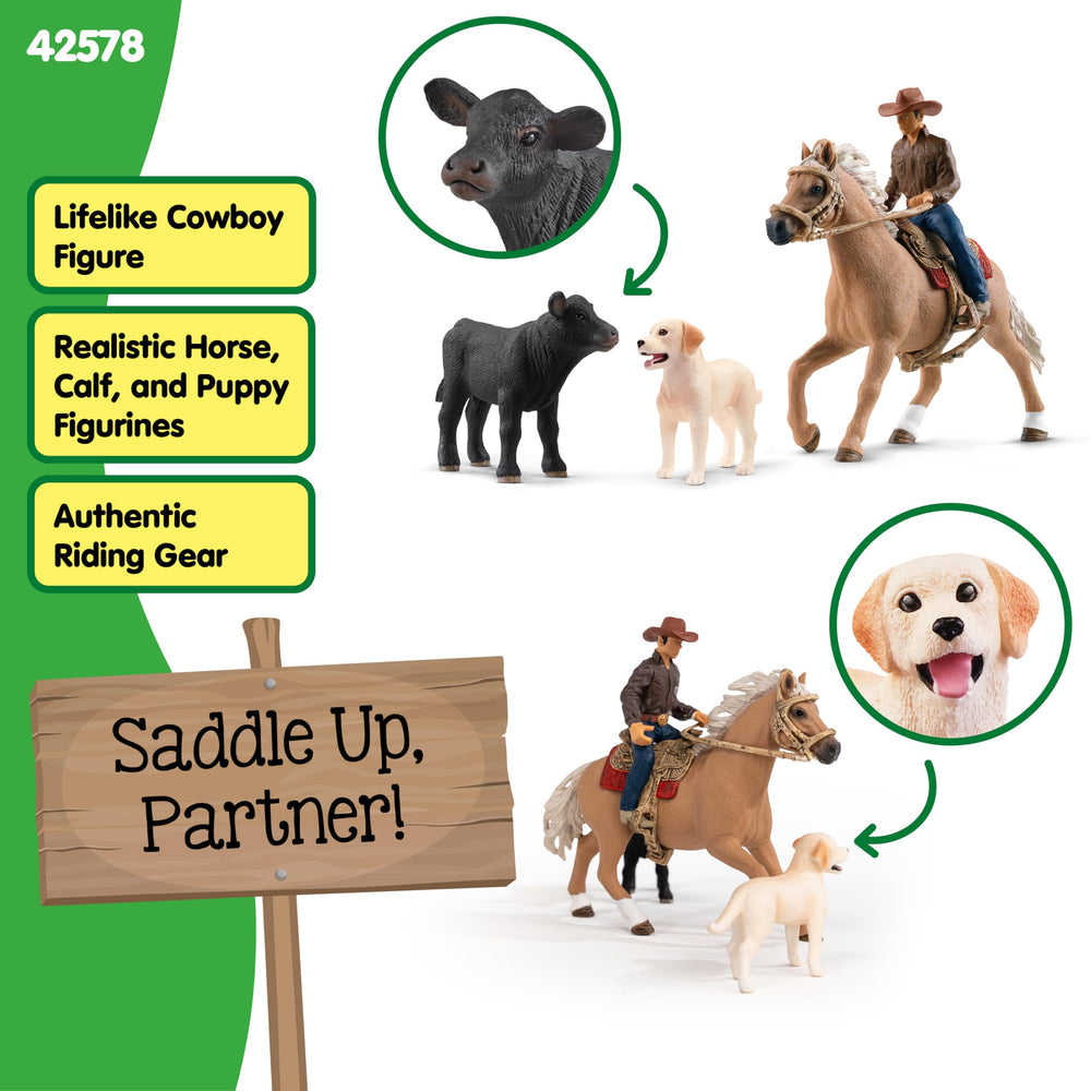 Schleich Farm World Angus calf for herd-building pretend scenes.