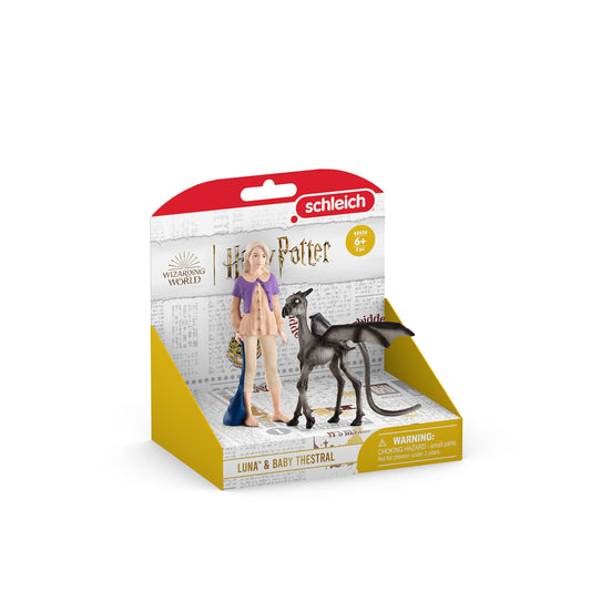 Schleich Baby Thestral figurine showing realistic details for display or play.