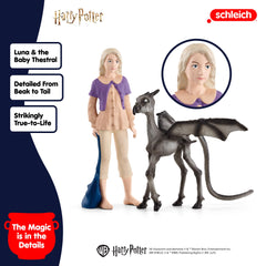 Schleich Luna Lovegood purple cardigan close-up for authentic collectible.