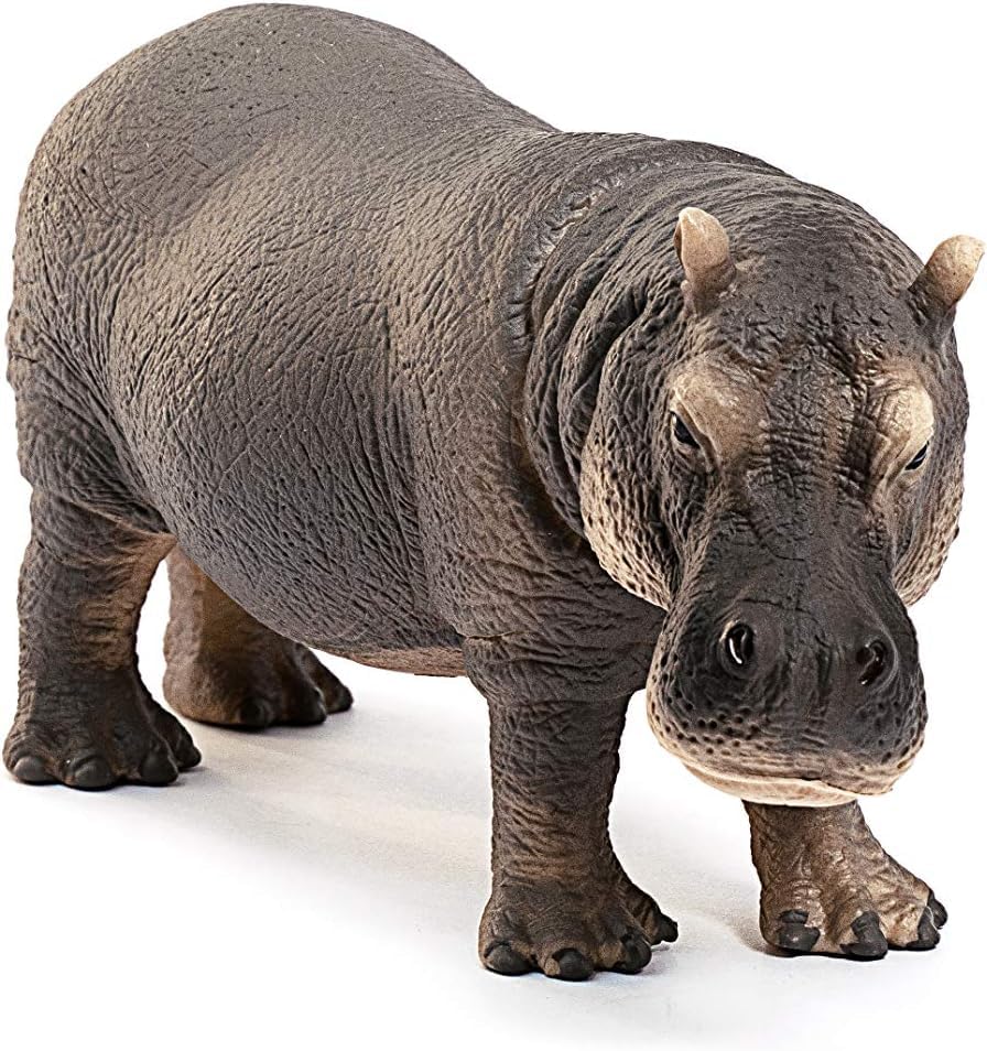 Schleich hippo imaginative play journal prop for storytelling.