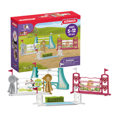 Schleich Horse Club obstacle set playset for imaginative courses.