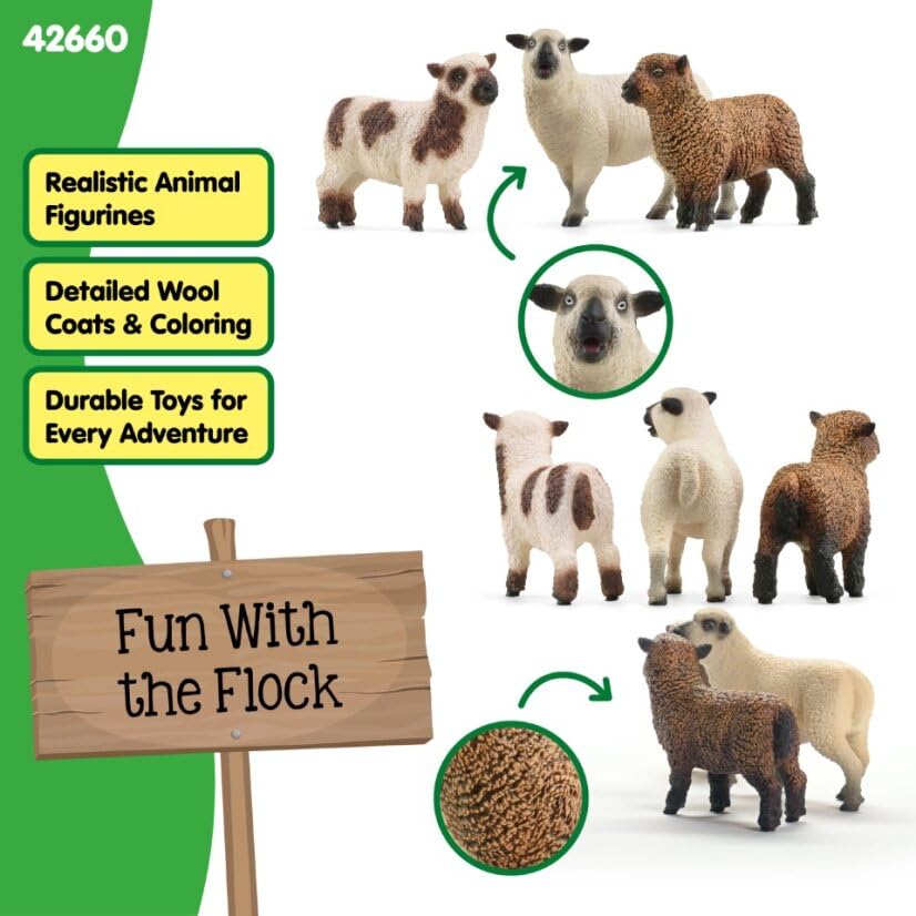 Child plays with Schleich figures for creative pretend play.