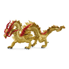 Schleich Lunar Dragon with golden scales; detailed craftsmanship for collectors and display.