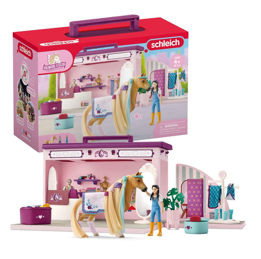 Schleich Sofia's Beauties pop-up boutique front view for imaginative grooming play