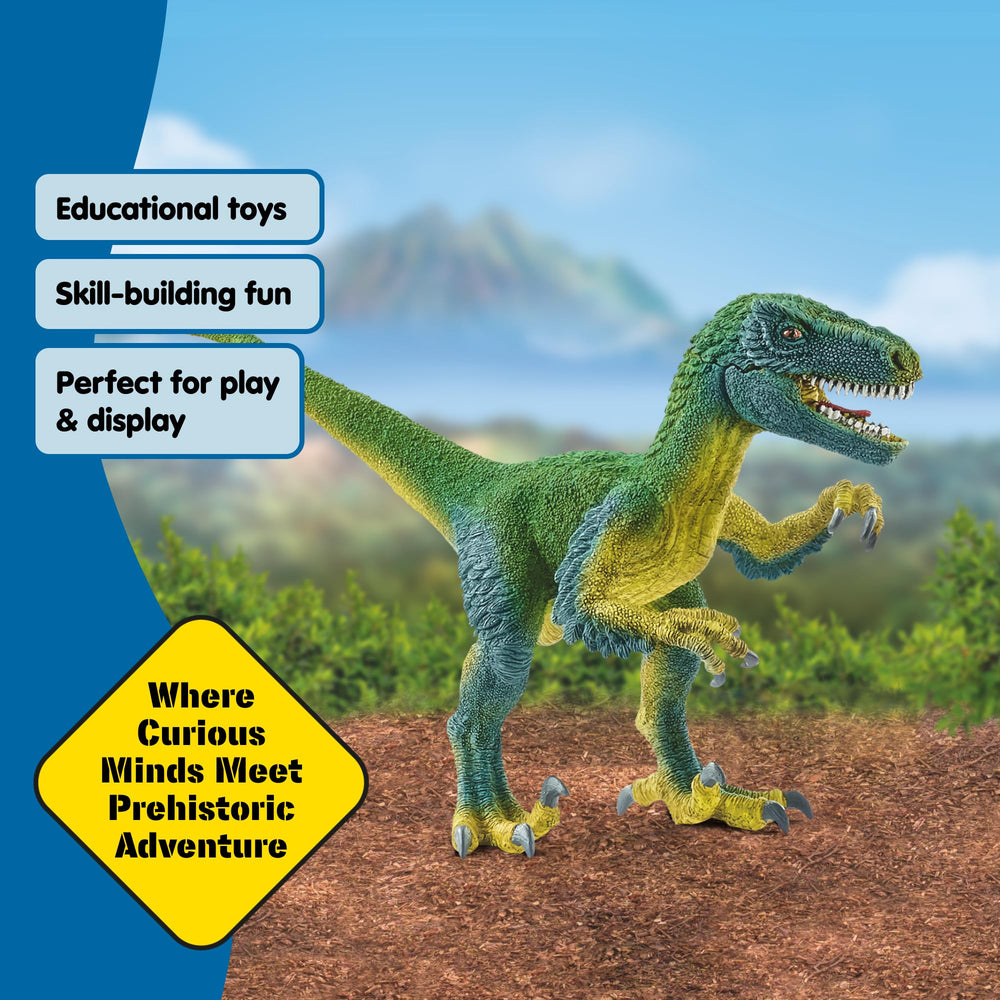 Schleich Velociraptor education paleontology supports curious learning moments
