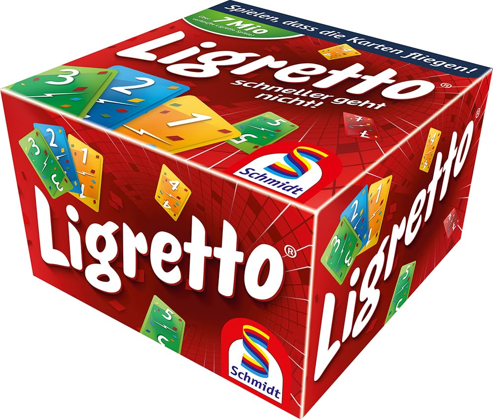 Schmidt Ligretto box-front showing vibrant colors for quick family play