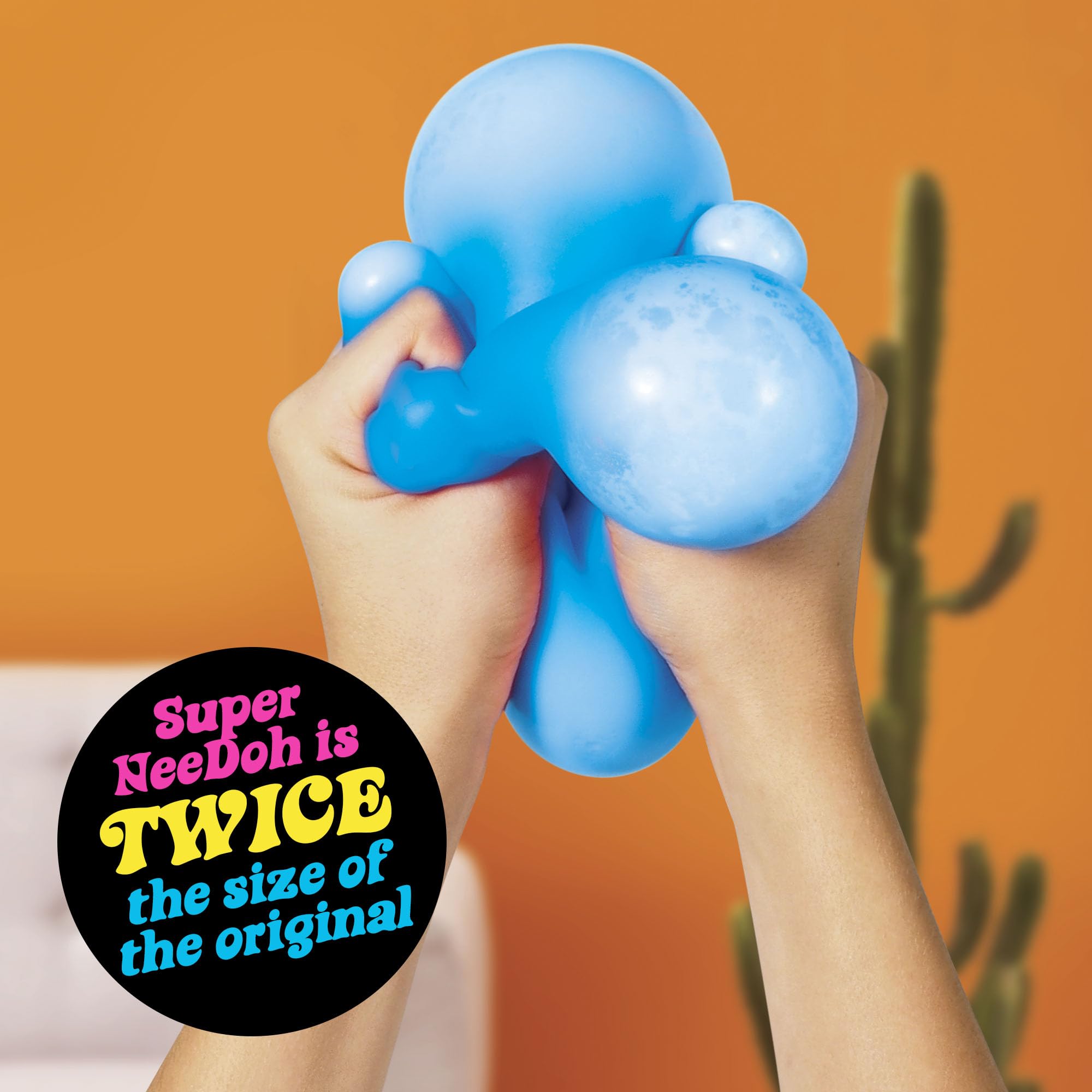 Schylling Nee Doh giant glob being pressed supports tactile exploration