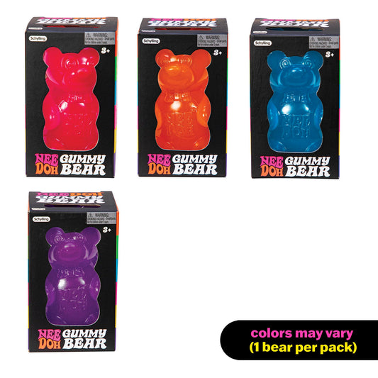 NeeDoh Gummy Bear in 3.5-inch size for desk use.