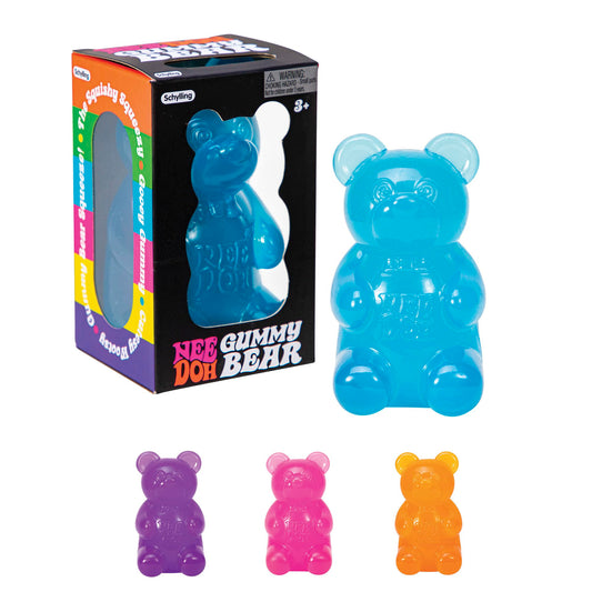 Schylling NeeDoh Gummy Bear fidget toy with squishy, tactile feel.
