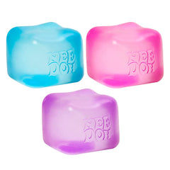 Schylling Needoh Nice Cube front view with vibrant color options for stress relief