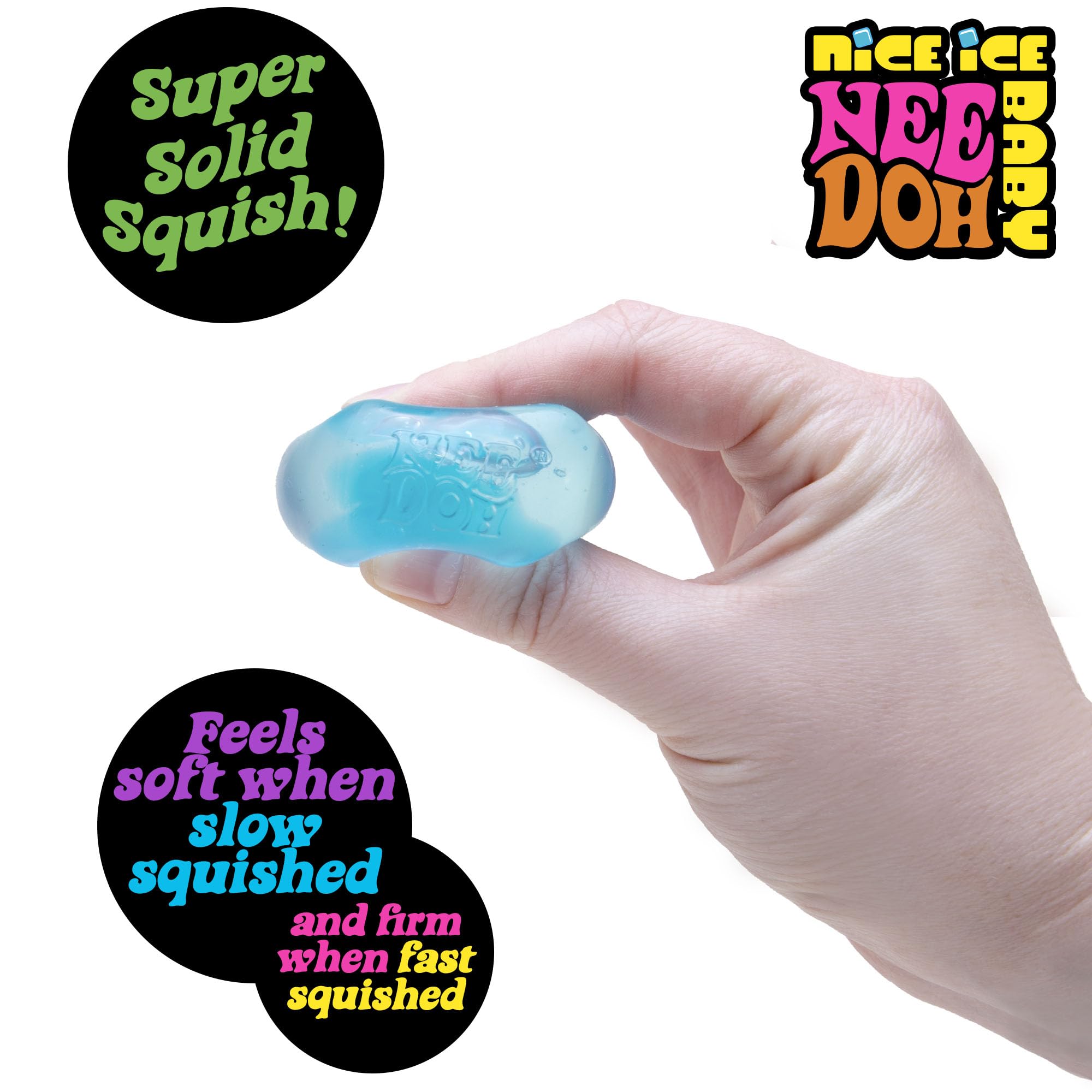 Schylling NeeDoh Teenie Glow image highlights glow-in-the-dark style for evening fun.