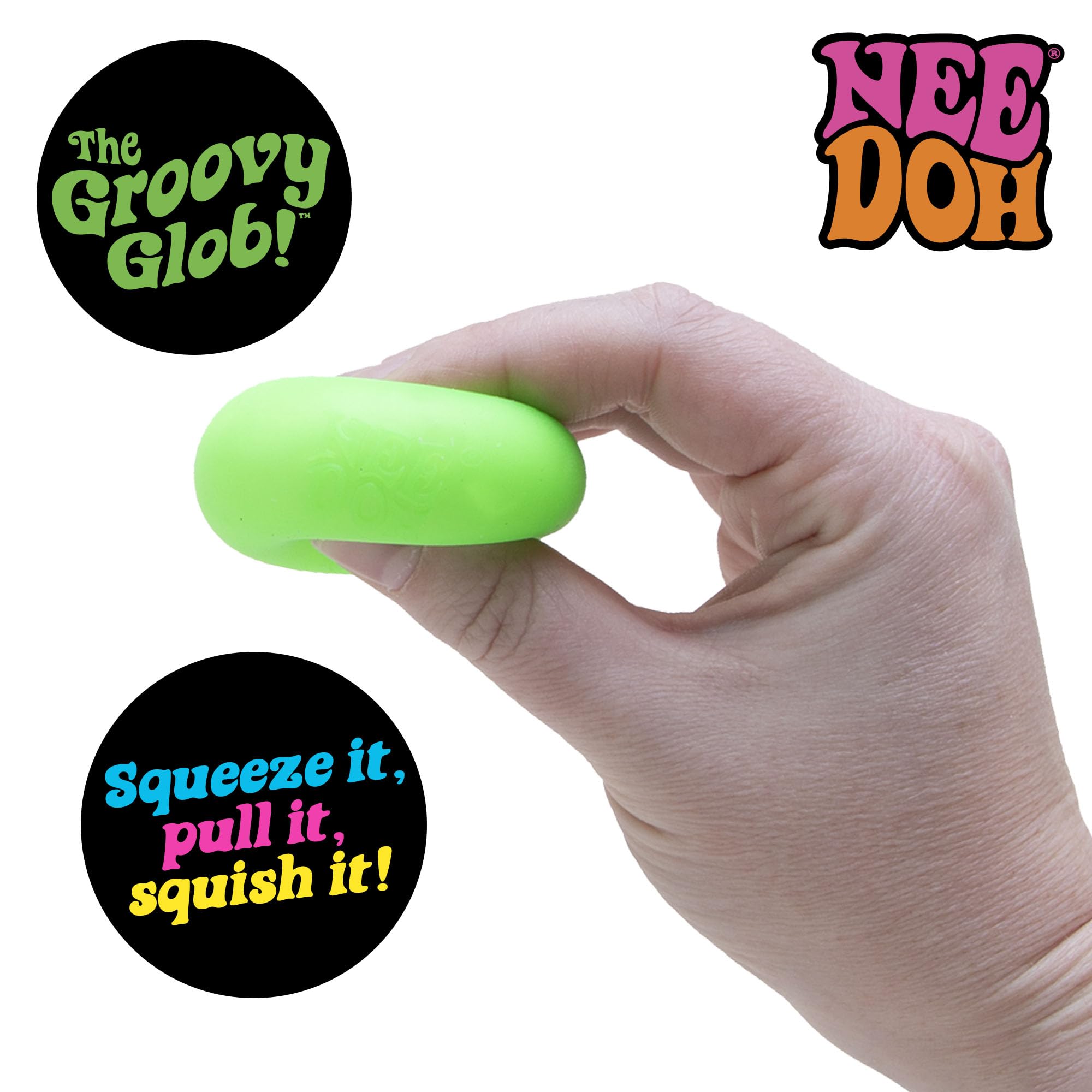 Schylling NeeDoh Nice Ice Baby close shot emphasizes chilly color and tactile fun.