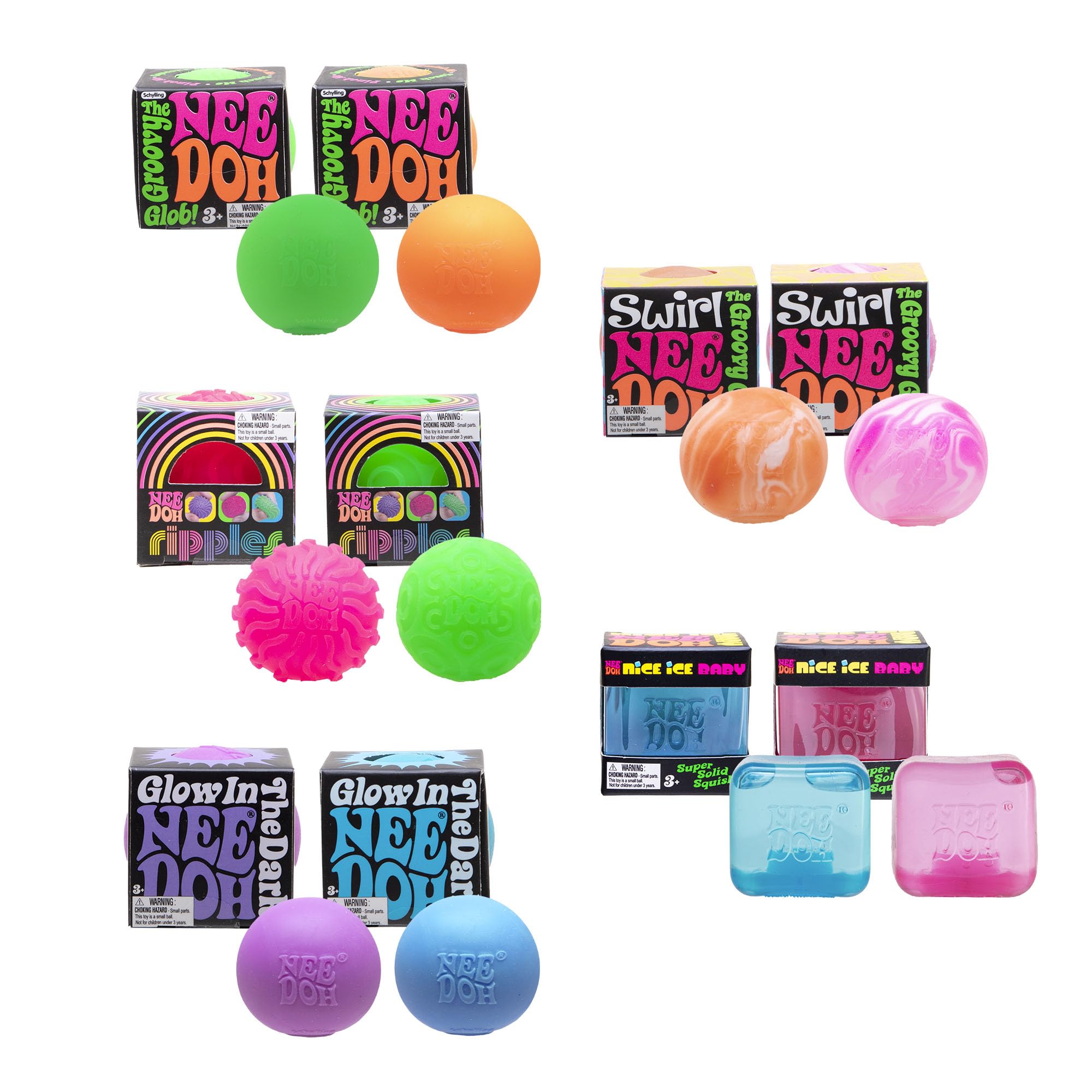 Schylling NeeDoh Teenie Original pack image for focused play and stress relief.