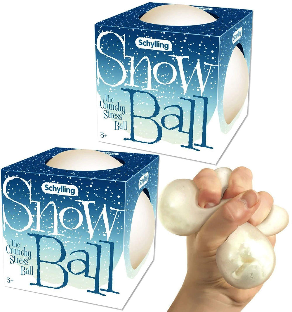 Schylling Snow Ball crunch close-up shows texture for stress relief and focus