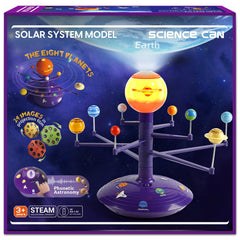 Science Can solar system projector lights the wall with eight planets for an engaging space lesson.
