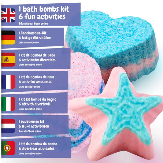 Science4you moulds in heart and star shapes for fun bath projects