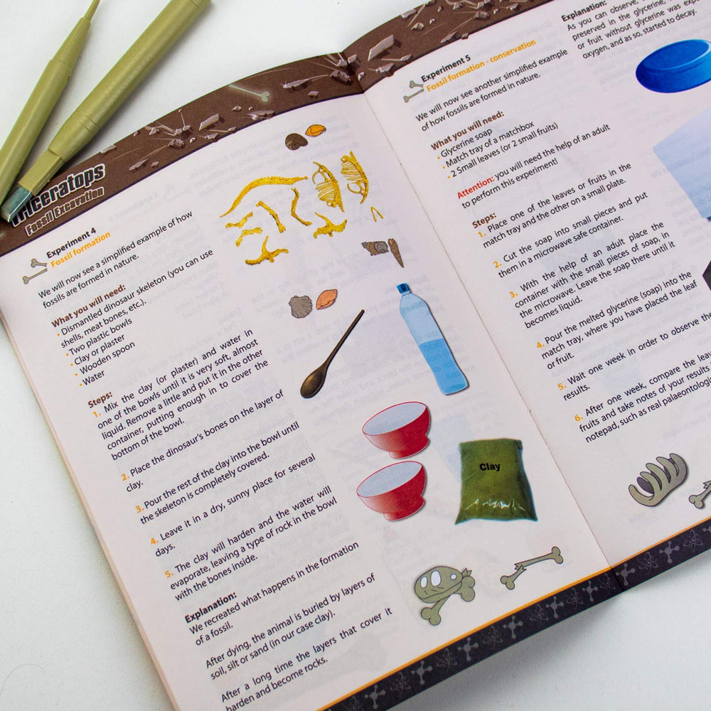 Science4you Triceratops dinosaur games and figures for playful science exploration.