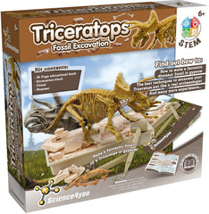 Science4you Triceratops gift-pack ready for a 6+ birthday or holiday.