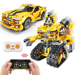 Sciencow 2-in-1 robot kit assembly view highlights modular blocks fueling creativity.